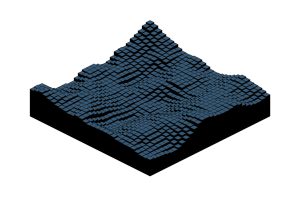 a computer generated image of a mountain